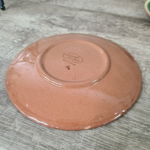 Set (2) Stangl Pottery Star Flower Bread / Appetizer Plates 6" Green MCM C2 - Picture 4 of 10